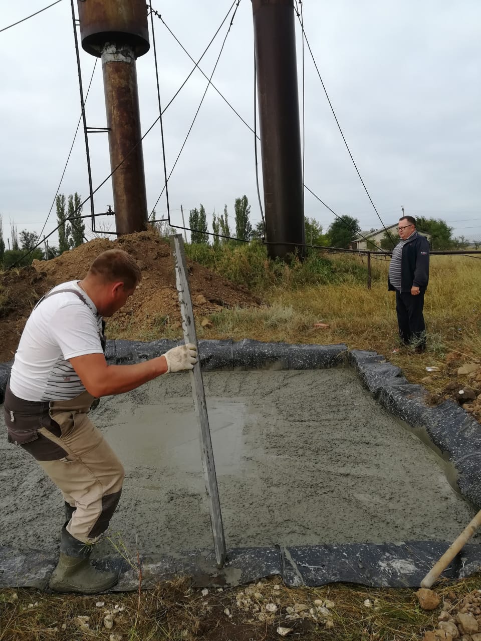 Монтаж водонапорной башни.